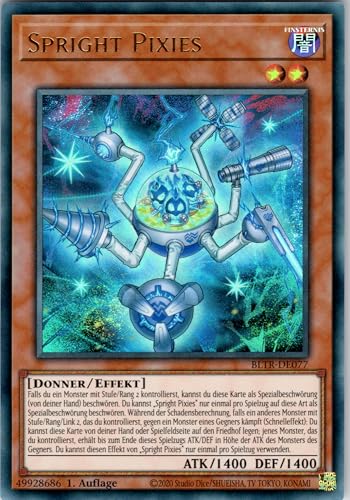 Spright Pixies - BLTR-DE077 - Ultra Rare - 1. Auflage - Deutsch - Yugioh - Battles of Legend: Terminal Revenge - mit RC-Fieldcenter von RC