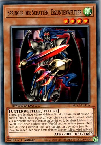 Springer der Schatten, Erzunterweltler - SGX3-DEE06 - Common - 1. Auflage - Deutsch - Yugioh - Speed Duel GX: Duelists of Shadows - mit RC-Fieldcenter Springer der Schatten, Erzunterweltler - SGX3-DEE06 - Common - 1. Auflage - Deutsch - Yugioh - Speed Duel GX: Duelists of Shadows - mit RC-Fieldcenter von RC