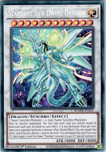 Stardust Sifr Divine Dragon - BLMM-EN151 - Secret Rare - 1st Edition - English - Yugioh - Battles of Legend: Monster Mayhem - with RC Field Center von RC