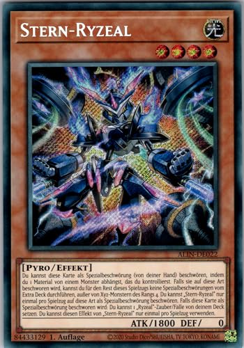 Stern-Ryzeal - ALIN-DE022 - Secret Rare - 1. Auflage - Deutsch - Yugioh - Alliance Insight - mit RC-Fieldcenter von RC