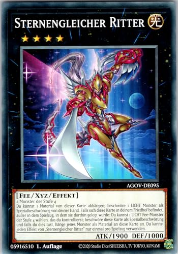Sternengleicher Ritter - AGOV-DE095 - Common - 1. Auflage - Deutsch - Yugioh - Age of Overlord - mit RC-Fieldcenter von RC