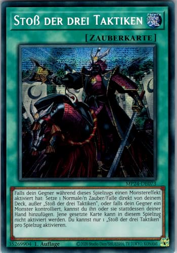 Stoß der DREI Taktiken - MP24-DE073 - Secret Rare - 1. Auflage - Deutsch - Yugioh - 25th Anniversary Tin: Dueling Mirrors - mit RC-Fieldcenter Stoß der DREI Taktiken - MP24-DE073 - Secret Rare - 1. Auflage - Deutsch - Yugioh - 25th Anniversary Tin: Dueling Mirrors - mit RC-Fieldcenter von RC