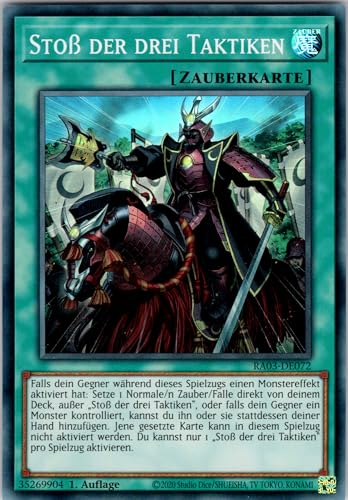 Stoß der DREI Taktiken - RA03-DE072 - Super Rare - 1. Auflage - Deutsch - Yugioh - Quarter Century Bonanza - mit RC-Fieldcenter von RC
