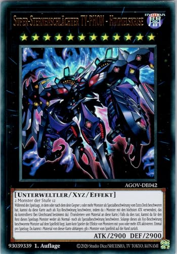 Super-Sternenschlächter TY-PHON - Himmelskrise - AGOV-DE042 - Ultra Rare - 1. Auflage - Deutsch - Yugioh - Age of Overlord - mit RC-Fieldcenter von RC