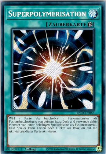 Superpolymerisation - RA03-DE053 - Secret Rare - 1. Auflage - Deutsch - Yugioh - Quarter Century Bonanza - mit RC-Fieldcenter von RC