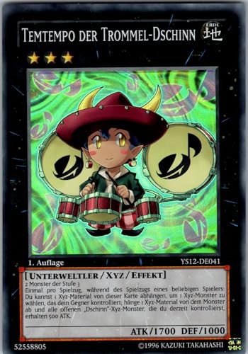 Temtempo der Trommel-Dschinn - YS12-DE041 - Super Rare - 1. Auflage - Deutsch - Yugioh - Starter Deck: Xyz Symphony - mit RC-Fieldcenter von RC