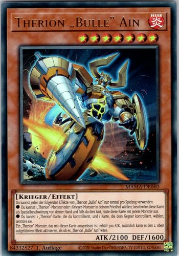 Therion „Bulle“ Ain - MAMA-DE060 - Ultra Rare - 1. Auflage - Deutsch - Yugioh - Magnificent Mavens - mit RC-Fieldcenter von RC