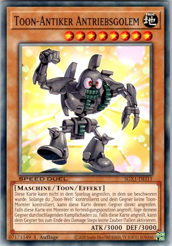 Toon-Antiker Antriebsgolem - SGX1-DEI11 - Common - 1. Auflage - Deutsch - Yugioh - Speed Duel GX: Duel Academy Box - mit RC-Fieldcenter Toon-Antiker Antriebsgolem - SGX1-DEI11 - Common - 1. Auflage - Deutsch - Yugioh - Speed Duel GX: Duel Academy Box - mit RC-Fieldcenter von RC