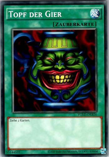 Topf der Gier - YGLD-DEB26 - Common - Deutsch - Yugioh - Yugi's Legendary Decks - mit RC-Fieldcenter Topf der Gier - YGLD-DEB26 - Common - Deutsch - Yugioh - Yugi's Legendary Decks - mit RC-Fieldcenter von RC