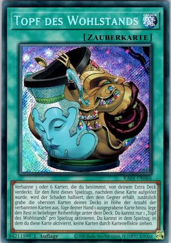 Topf des Wohlstands - RA01-DE066 - Secret Rare - 1. Auflage - Deutsch - Yugioh - 25th Anniversary Rarity Collection - mit RC-Fieldcenter von RC