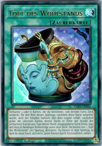 Topf des Wohlstands - RA01-DE066 - Ultra Rare - 1. Auflage - Deutsch - Yugioh - 25th Anniversary Rarity Collection - mit RC-Fieldcenter von RC