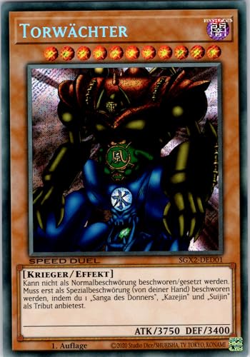 Torwächter - SGX2-DED01 - Secret Rare - 1. Auflage - Deutsch - Yugioh - Speed Duel GX: Midterm Paradox - mit RC-Fieldcenter von RC