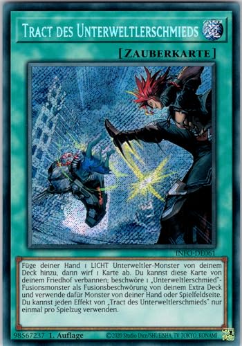 Tract des Unterweltlerschmieds - INFO-DE061 - Secret Rare - 1. Auflage - Deutsch - Yugioh - The Infinite Forbidden - mit RC-Fieldcenter Tract des Unterweltlerschmieds - INFO-DE061 - Secret Rare - 1. Auflage - Deutsch - Yugioh - The Infinite Forbidden - mit RC-Fieldcenter von RC