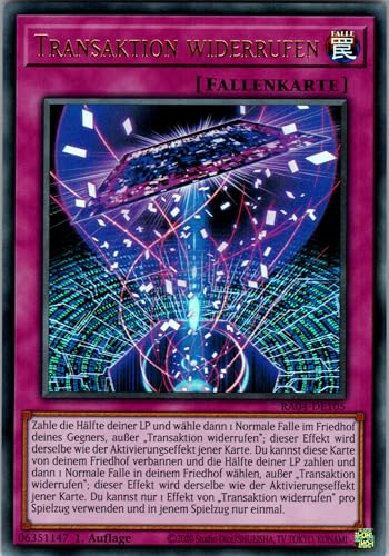 Transaktion widerrufen - RA04-DE105 - Ultra Rare - 1. Auflage - Deutsch - Yugioh - Quarter Century Stampede - mit RC-Fieldcenter Transaktion widerrufen - RA04-DE105 - Ultra Rare - 1. Auflage - Deutsch - Yugioh - Quarter Century Stampede - mit RC-Fieldcenter von RC