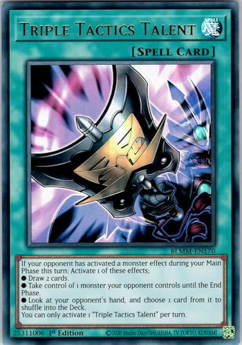 Triple Tactics Talent - BLMM-EN170 - Ultra Rare - 1st Edition - English - Yugioh - Battles of Legend: Monster Mayhem - with RC Field Center von RC