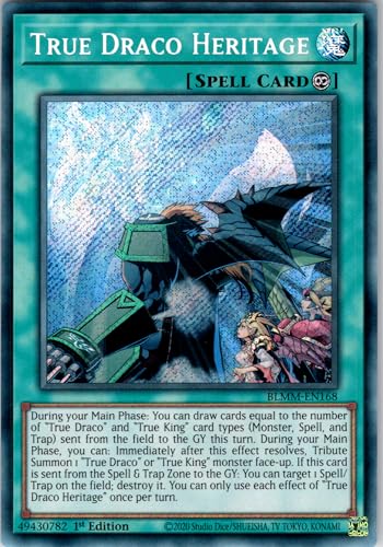 True Draco Heritage - BLMM-EN168 - Secret Rare - 1st Edition - English - Yugioh - Battles of Legend: Monster Mayhem - with RC Field Center von RC