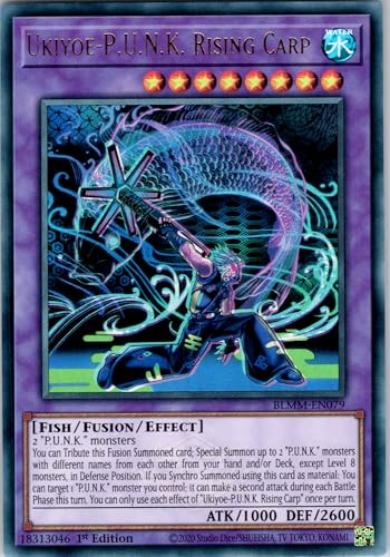 Ukiyoe-P.U.N.K. Rising Carp - BLMM-EN079 - Ultra Rare - 1st Edition - English - Yugioh - Battles of Legend: Monster Mayhem - with RC Field Center von RC