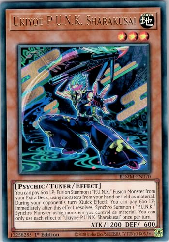 Ukiyoe-P.U.N.K. Sharakusai - BLMM-EN070 - Ultra Rare - 1st Edition - English - Yugioh - Battles of Legend: Monster Mayhem - with RC Field Center von RC