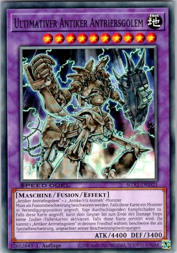 Ultimativer Antiker Antriebsgolem - SGX1-DED21 - Common - 1. Auflage - Deutsch - Yugioh - Speed Duel GX: Duel Academy Box - mit RC-Fieldcenter von RC