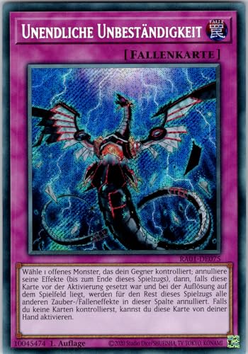 Unendliche Unbeständigkeit - RA01-DE075 - Secret Rare - 1. Auflage - Deutsch - Yugioh - 25th Anniversary Rarity Collection - mit RC-Fieldcenter von RC