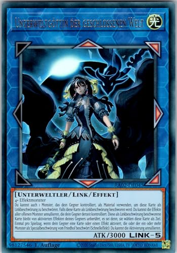 Unterweltgöttin der geschlossenen Welt - RA02-DE045 - Ultra Rare - 1. Auflage - Deutsch - Yugioh - 25th Anniversary Rarity Collection II - mit RC-Fieldcenter von RC