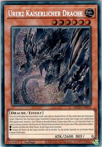 Urerz kaiserlicher Drache - MP25-DE099 - Secret Rare - 1. Auflage - Deutsch - Yugioh - 2025 Mega-Pack Tin - mit RC-Fieldcenter von RC