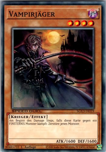 Vampirjäger - SGX3-DEI19 - V. 1 - Common - 1. Auflage - Deutsch - Yugioh - Speed Duel GX: Duelists of Shadows - mit RC-Fieldcenter von RC