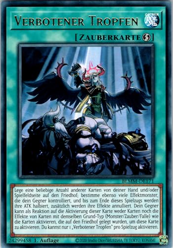 Verbotener Tropfen - BLMM-DE171 - Ultra Rare - 1. Auflage - Deutsch - Yugioh - Battles of Legend: Monster Mayhem - mit RC-Fieldcenter von RC