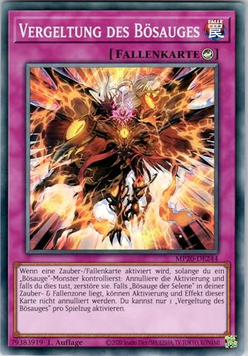 Vergeltung des Bösauges - MP20-DE244 - Super Rare - 1. Auflage - Deutsch - Yugioh - 2020 Tin of Lost Memories - mit RC-Fieldcenter von RC