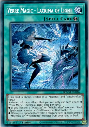 Verre Magic - Lacrima of Light - BLMM-EN046 - Secret Rare - 1st Edition - English - Yugioh - Battles of Legend: Monster Mayhem - with RC Field Center von RC