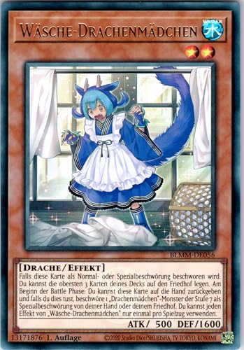 Wäsche-Drachenmädchen - BLMM-DE056 - Ultra Rare - 1. Auflage - Deutsch - Yugioh - Battles of Legend: Monster Mayhem - mit RC-Fieldcenter von RC