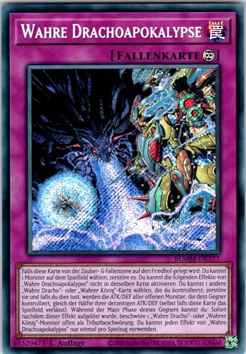 Wahre Drachoapokalypse - BLMM-DE177 - Secret Rare - 1. Auflage - Deutsch - Yugioh - Battles of Legend: Monster Mayhem - mit RC-Fieldcenter von RC