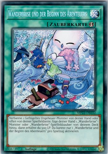 Wanderbrise und der Beginn des Abenteuers - MP23-DE032 - Secret Rare - 1. Auflage - Deutsch - Yugioh - 25th Anniversary Tin: Dueling Heroes Mega Pack - mit RC-Fieldcenter von RC