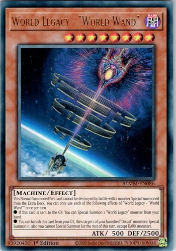 World Legacy - World Wand - BLMM-EN086 - Ultra Rare - 1st Edition - English - Yugioh - Battles of Legend: Monster Mayhem - with RC Field Center von RC