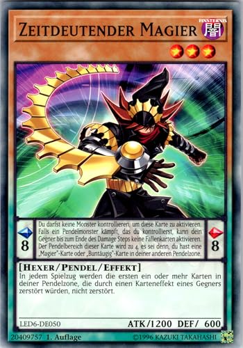 Zeitdeutender Magier - LED6-DE050 - Common - 1. Auflage - Deutsch - Yugioh - Legendary Duelists: Magical Hero - mit RC-Fieldcenter Zeitdeutender Magier - LED6-DE050 - Common - 1. Auflage - Deutsch - Yugioh - Legendary Duelists: Magical Hero - mit RC-Fieldcenter von RC