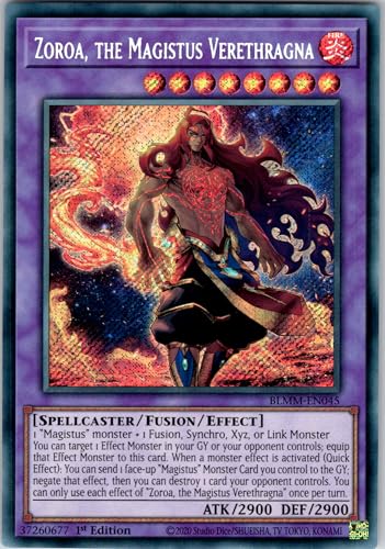 Zoroa, The Magistus Verethragna - BLMM-EN045 - Secret Rare - 1st Edition - English - Yugioh - Battles of Legend: Monster Mayhem - with RC Field Center von RC