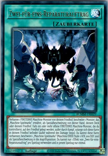 Zwei-für-eins-Reparaturauftrag - BLMM-DE029 - Ultra Rare - 1. Auflage - Deutsch - Yugioh - Battles of Legend: Monster Mayhem - mit RC-Fieldcenter von RC