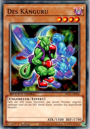 des Känguru - SGX1-DEI06 - Common - 1. Auflage - Deutsch - Yugioh - Speed Duel GX: Duel Academy Box - mit RC-Fieldcenter des Känguru - SGX1-DEI06 - Common - 1. Auflage - Deutsch - Yugioh - Speed Duel GX: Duel Academy Box - mit RC-Fieldcenter von RC