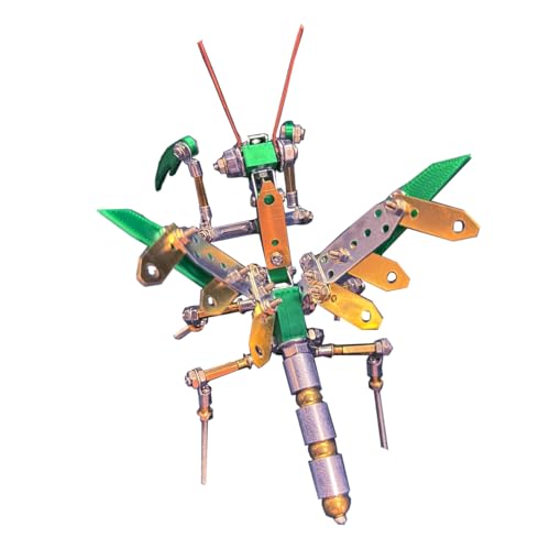 3D Metall Mantis Puzzles, 3D Mechanisches Insekten-Montagemodell, Kreative Desktop-Display für Kunstbegeisterte (163 Teile) von RCARTOYRTR