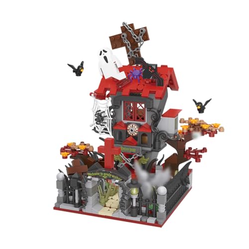 Halloween Gruselhaus Burg Klemmbausteine, 789 Stück DIY Spukhaus Gebäude Bausteine, Modellbausatz zum Sammeln für Erwachsene & Home und Büro-Deko Halloween Gruselhaus Burg Klemmbausteine, 789 Stück DIY Spukhaus Gebäude Bausteine, Modellbausatz zum Sammeln für Erwachsene & Home und Büro-Deko von RCARTOYRTR