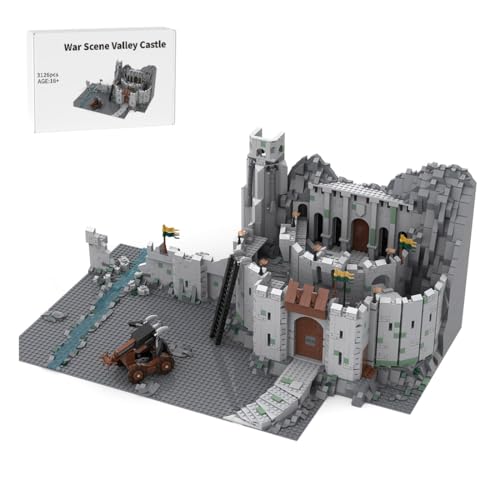 Kriegsszene Burg Bausteine Set, Festung Burgen Architecture Modellbausatz, Home und Büro-Deko & Modular Building Geschenk für Erwachsene Kriegsszene Burg Bausteine Set, Festung Burgen Architecture Modellbausatz, Home und Büro-Deko & Modular Building Geschenk für Erwachsene von RCARTOYRTR