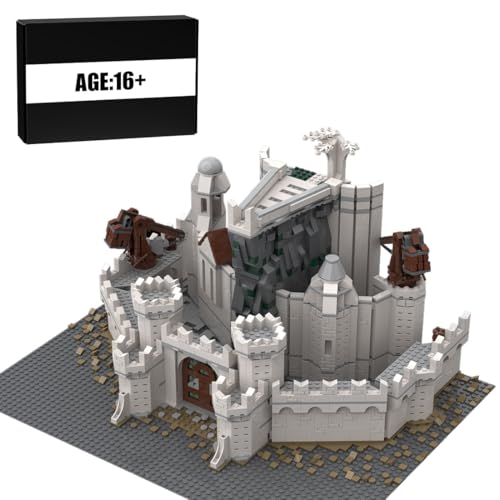Kriegsszene Burg Bausteine Set, Festung Burgen Architecture Modellbausatz, Home und Büro-Deko & Modular Building Geschenk für Erwachsene von RCARTOYRTR