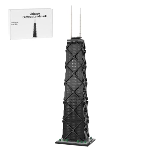 MOC-213080 1:800 Architektur Chicago City Skylines Baukasten, Weltberühmtes Wahrzeichen Gebäude Haus Klemmbausteine, Home und Büro-Deko & Home und Büro-Deko für Erwachsene - 2191 Stück MOC-213080 1:800 Architektur Chicago City Skylines Baukasten, Weltberühmtes Wahrzeichen Gebäude Haus Klemmbausteine, Home und Büro-Deko & Home und Büro-Deko für Erwachsene - 2191 Stück von RCARTOYRTR