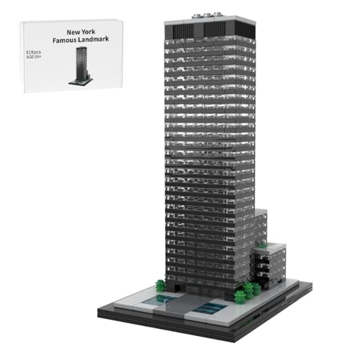 MOC-219954 1:800 Architektur New York Skylines Baukasten, Weltberühmtes Wahrzeichen Gebäude Haus Klemmbausteine, Home und Büro-Deko & Home und Büro-Deko für Erwachsene - 919 Stück von RCARTOYRTR