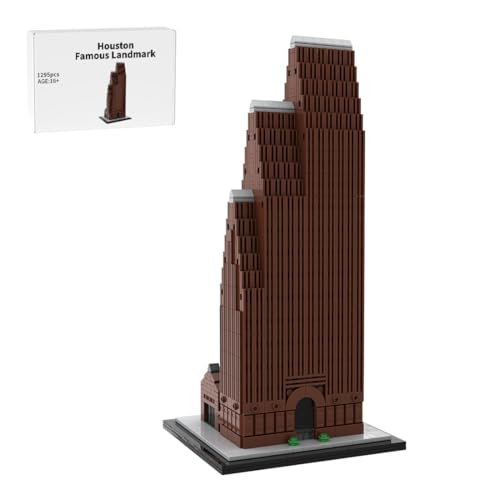 MOC-221794 1:800 Architektur Houston Wolkenkratzer Baukasten, Weltberühmtes Wahrzeichen Gebäude Haus Klemmbausteine, Home und Büro-Deko & Home und Büro-Deko für Erwachsene - 1295 Stück von RCARTOYRTR