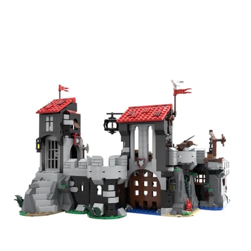 Mittelalterliche Wolfsfestung Klemmbausteine, 1018 Stück Wolfsburg Bauklötze, Haus Architektur Modellbausatz, Home und Büro-Deko & Modular Building Geschenk für Erwachsene von RCARTOYRTR