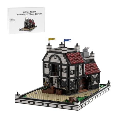 Mittelalterliches Dorf Modellbausatz, Architektur Haus Klemmbausteine Entworfen von Mikey_Brickalloti, Home und Büro-Deko & Modular Building Geschenk für Erwachsene von RCARTOYRTR