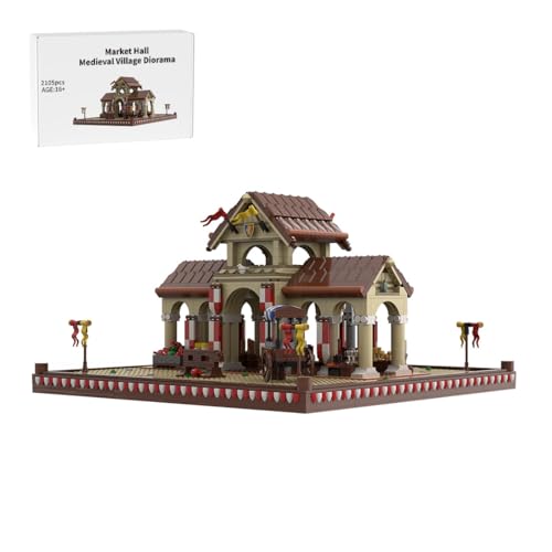 Mittelalterliches Dorf Modellbausatz, Architektur Haus Klemmbausteine Entworfen von Mikey_Brickalloti, Home und Büro-Deko & Modular Building Geschenk für Erwachsene von RCARTOYRTR