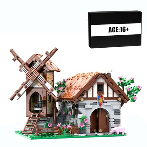 Mittelalterliches Schmiede Store Baukasten, 1711 Stück Straßenszene Architektur Modellbausatz, Home und Büro-Deko & Modular Building Geschenk für Erwachsene von RCARTOYRTR