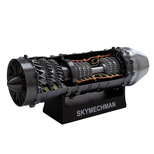 RCARTOYRTR 1:18 Scale WS-15 Engine Jet Turbofan Engine Model - 3D Printed Aerospace Kit with Transparent Shell & Electric Motor, Functional Turbine for STEM Labors/Aviation Collectors von RCARTOYRTR